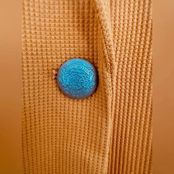 Riley & Rae Women's Harlow Waffle Long Sleeves One Button Blazer Mustard Size XL - Picture 3 of 6